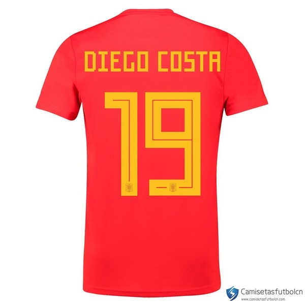 Camiseta Seleccion España Primera equipo Diego Costa 2018 Rojo